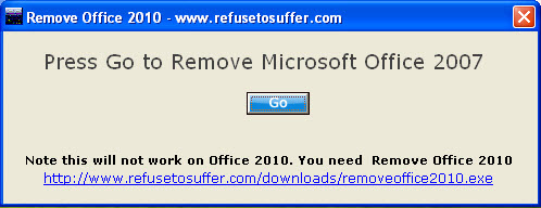 Remove MS Office 2007