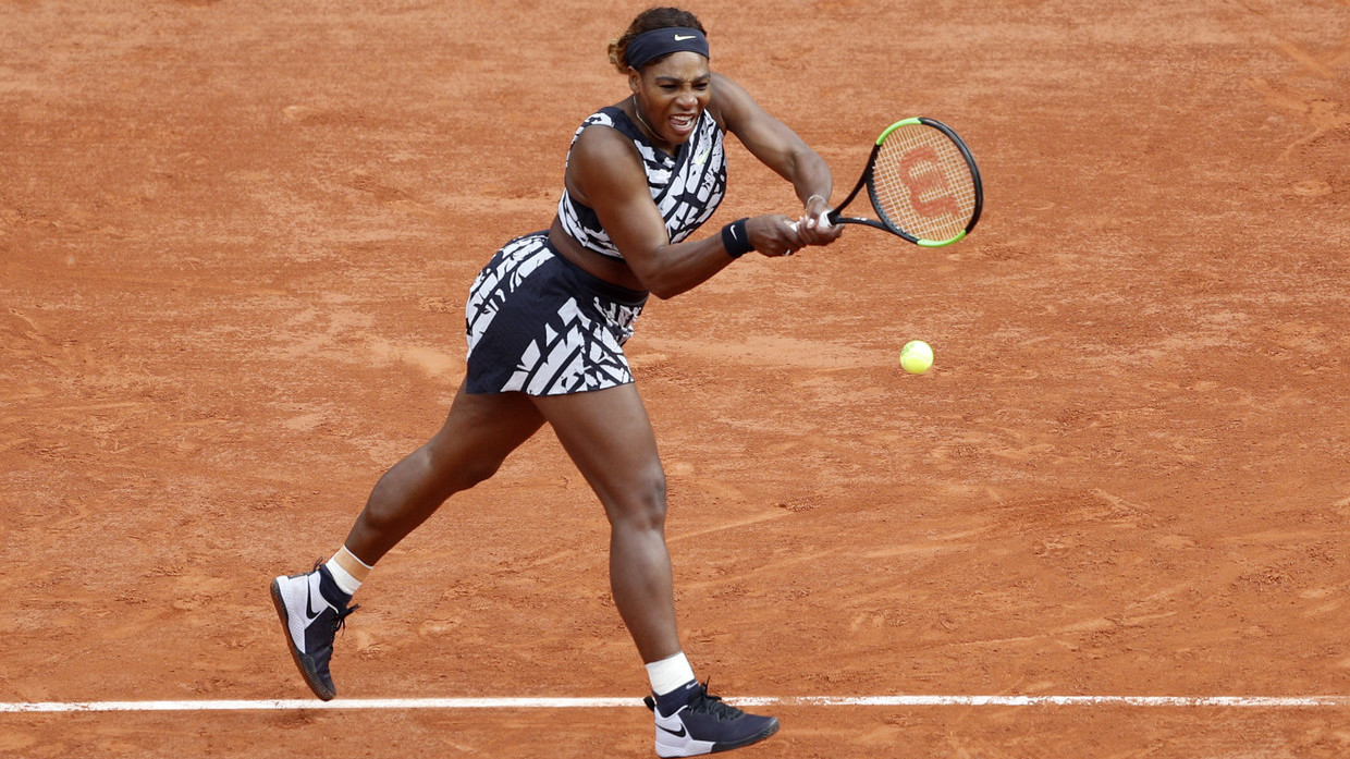 Serena Williams gets first win at the French Open in the 'Zebra' outfit