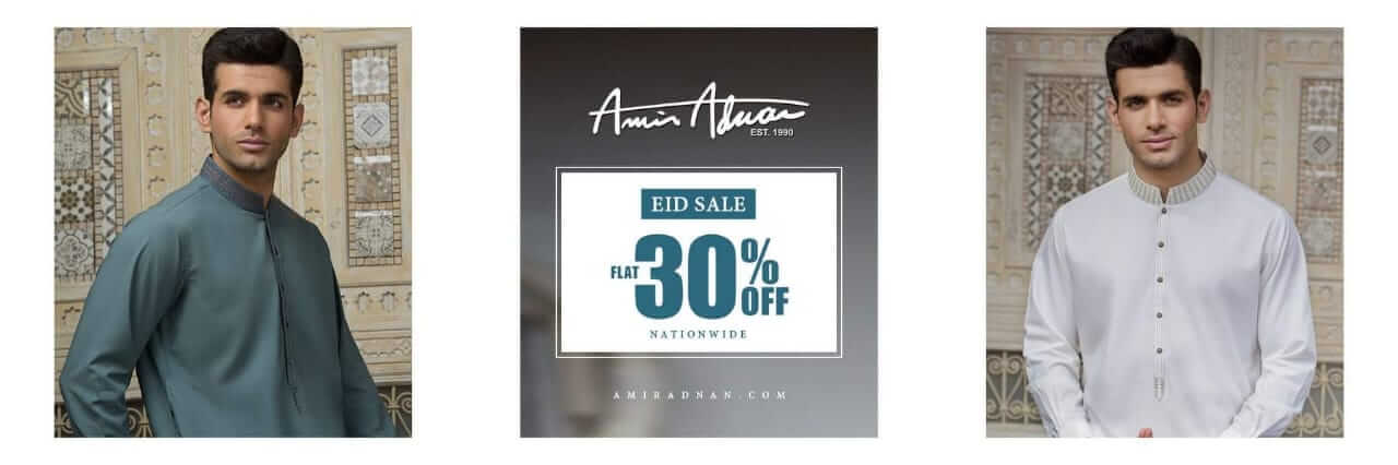 Amir Adnan has announced Flat 30% discount nationwide