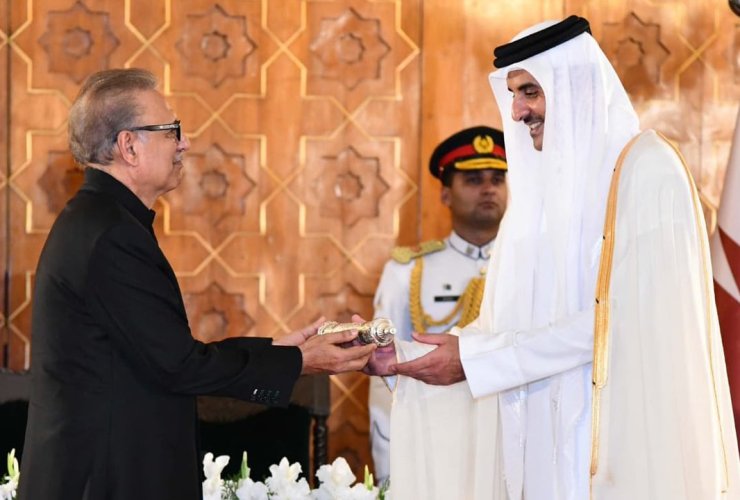 Emir of Qatar accorded with highest civil honor of Pakistan