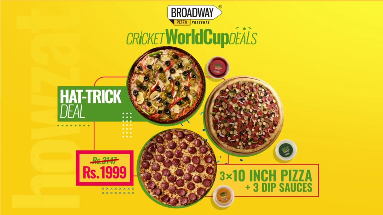 Broadway Pizza presents Cricket WorldCup Deals 2019