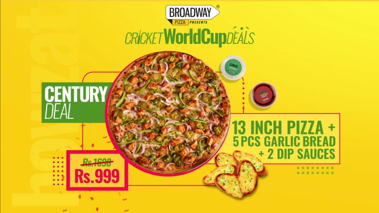 Broadway Pizza presents Cricket WorldCup Deals 2019