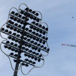 Plane with Justice for Kashmir banner flies over Headingley stadium