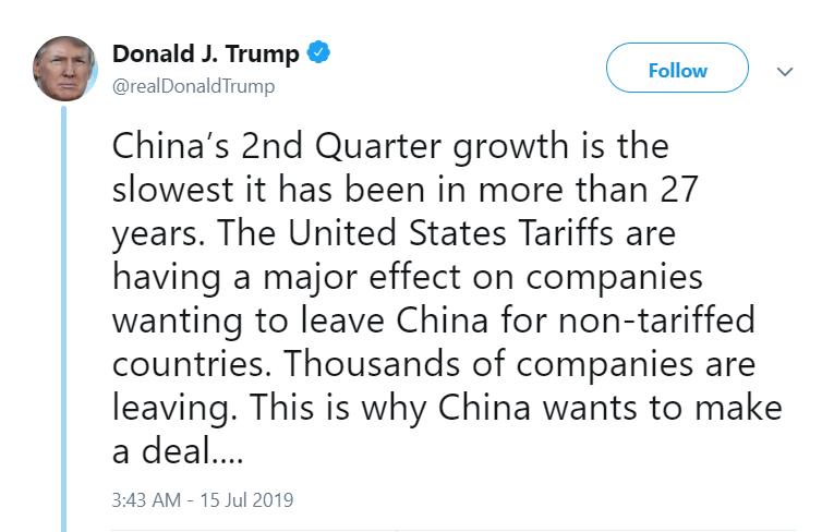 Trump declared Trade War a “long way to go”